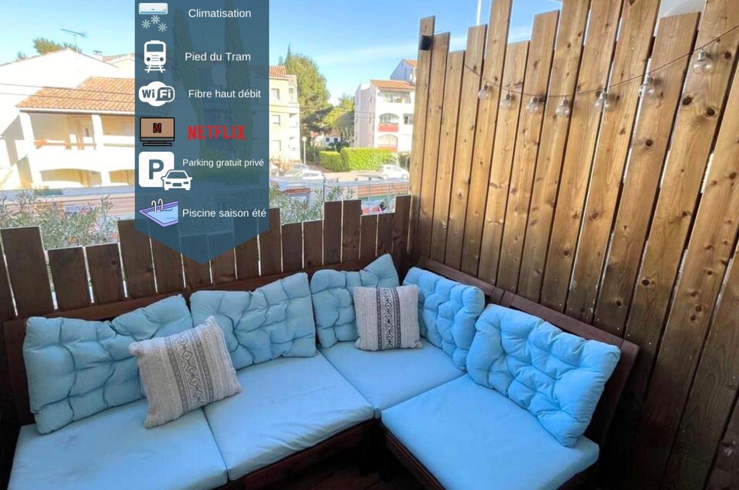 Joli T2/ Tram/ Clim/ Parking/ Wifi/ Piscine Apartment Монпелие Екстериор снимка